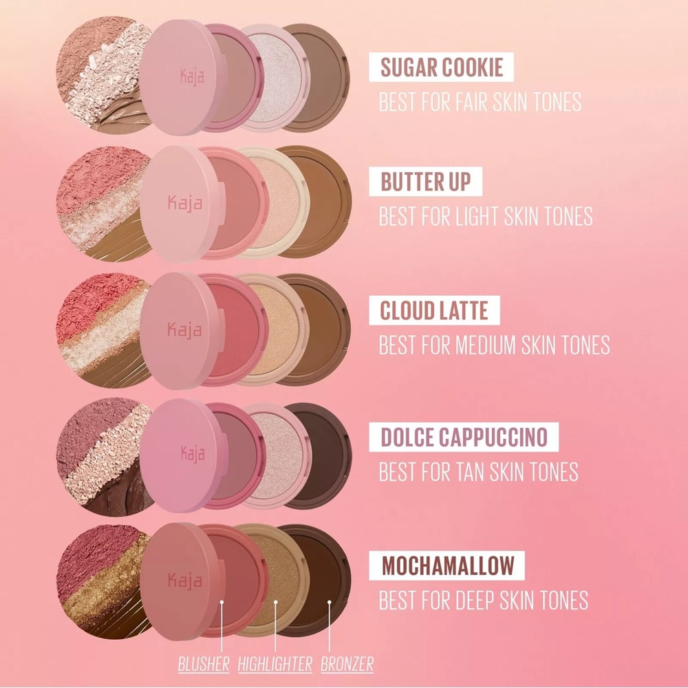 Kaja Play Bento Blendable Sculpting Trio 02 Cloud Latte Blush Bronzer Highlight - Picture 6 of 10